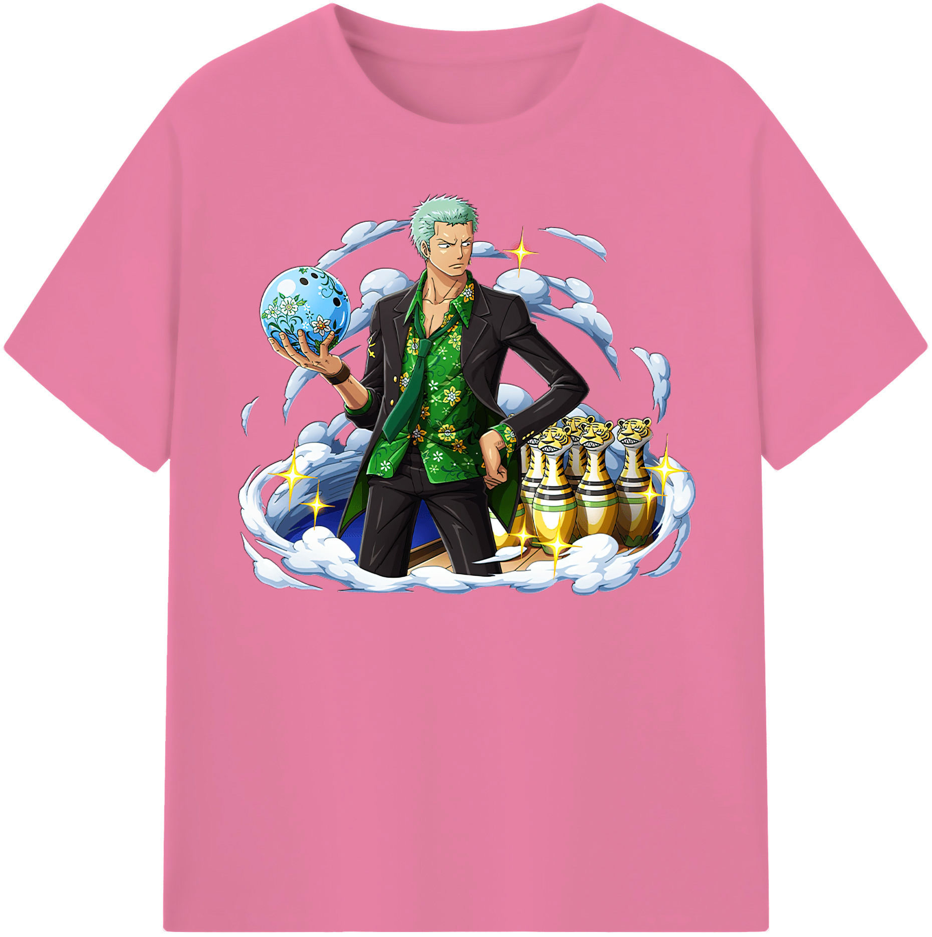 ワンピース ロロノア・ゾロ ONE PIECE Roronoa Zoro 綿100％半袖Tシャツ（フロントプリント）